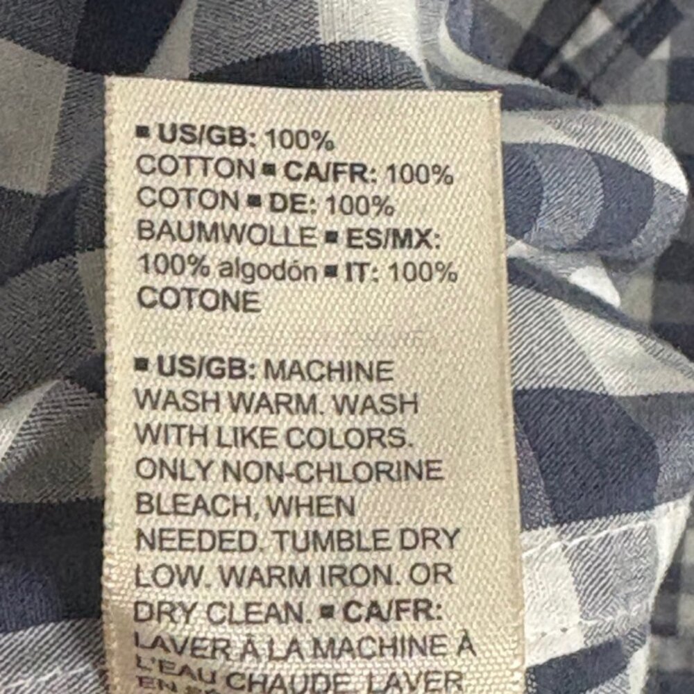 Goodthreads Women’s Blue White Gingham Button Down Womens Shirt Large NEW - Picture 7 of 7